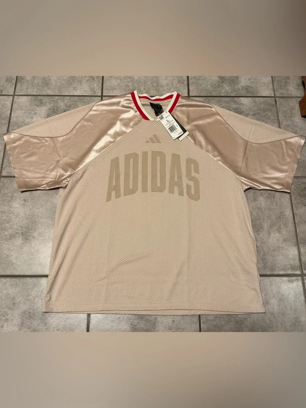 Adidas Stadium Graphic Mesh Tee Loose Oversized Mesh Fit Size Men’s Large
